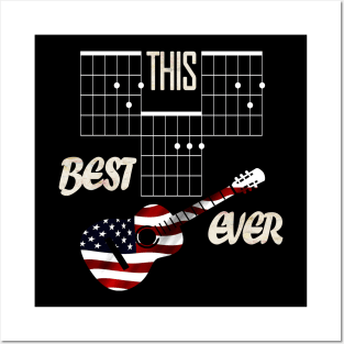 Chord guitar gift This note best ever guitar T-shirt flag Posters and Art